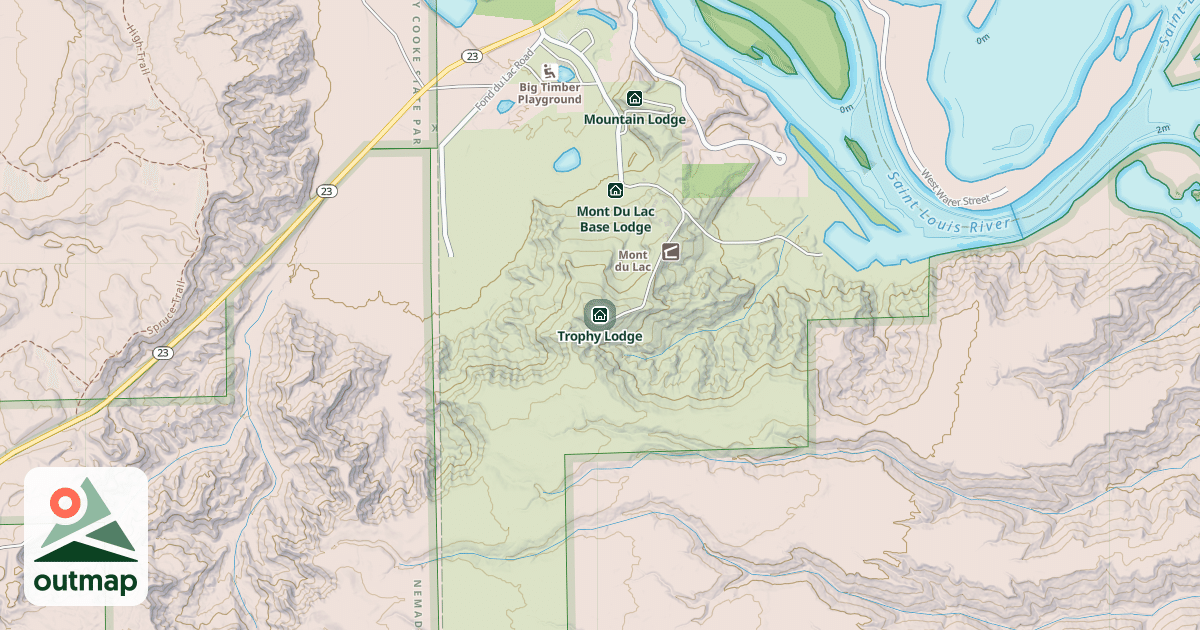 Map of Trophy Lodge