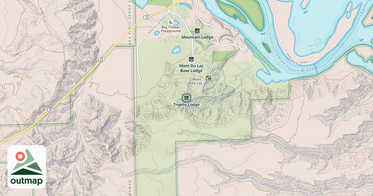 Map of Trophy Lodge