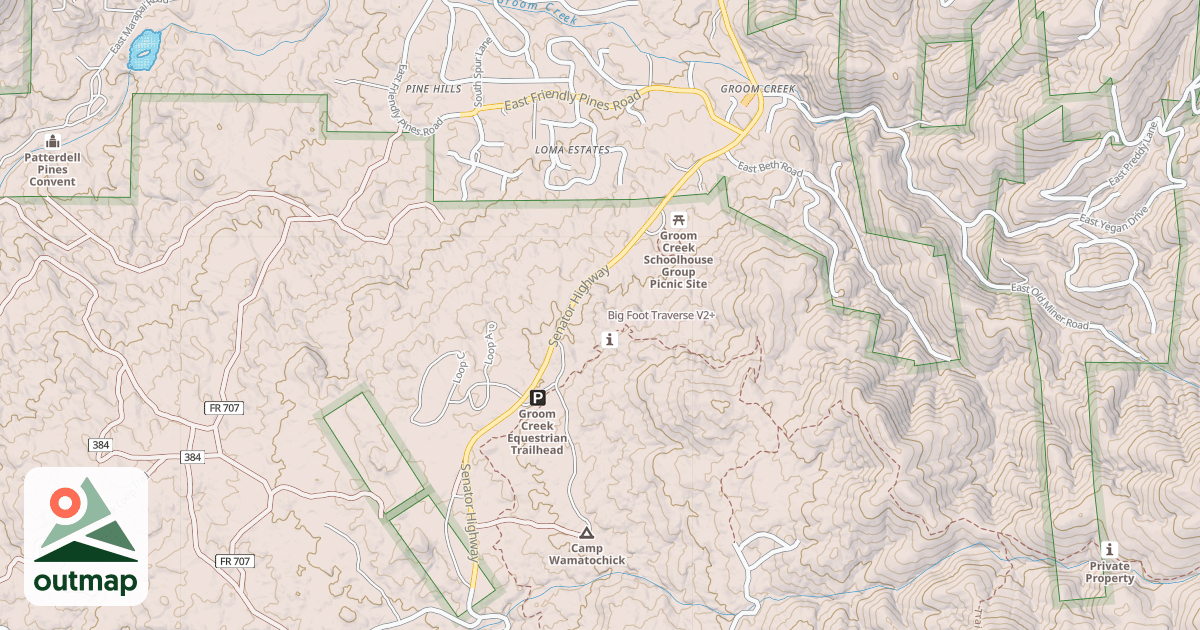 Map of Big Foot Traverse