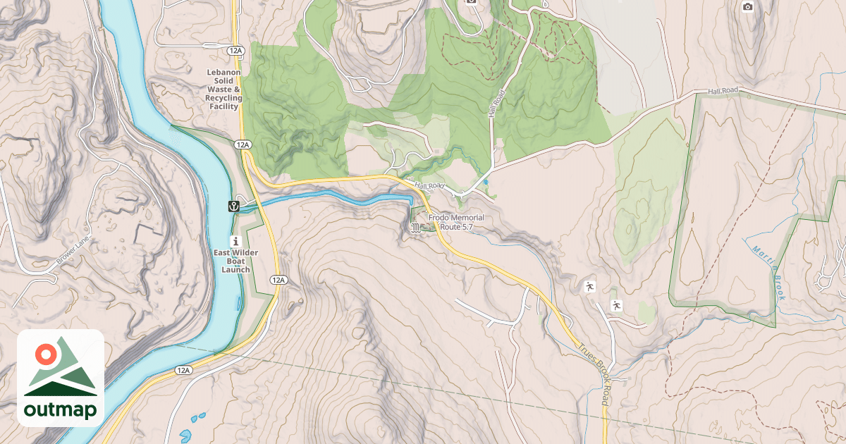Map of Frodo Memorial Route