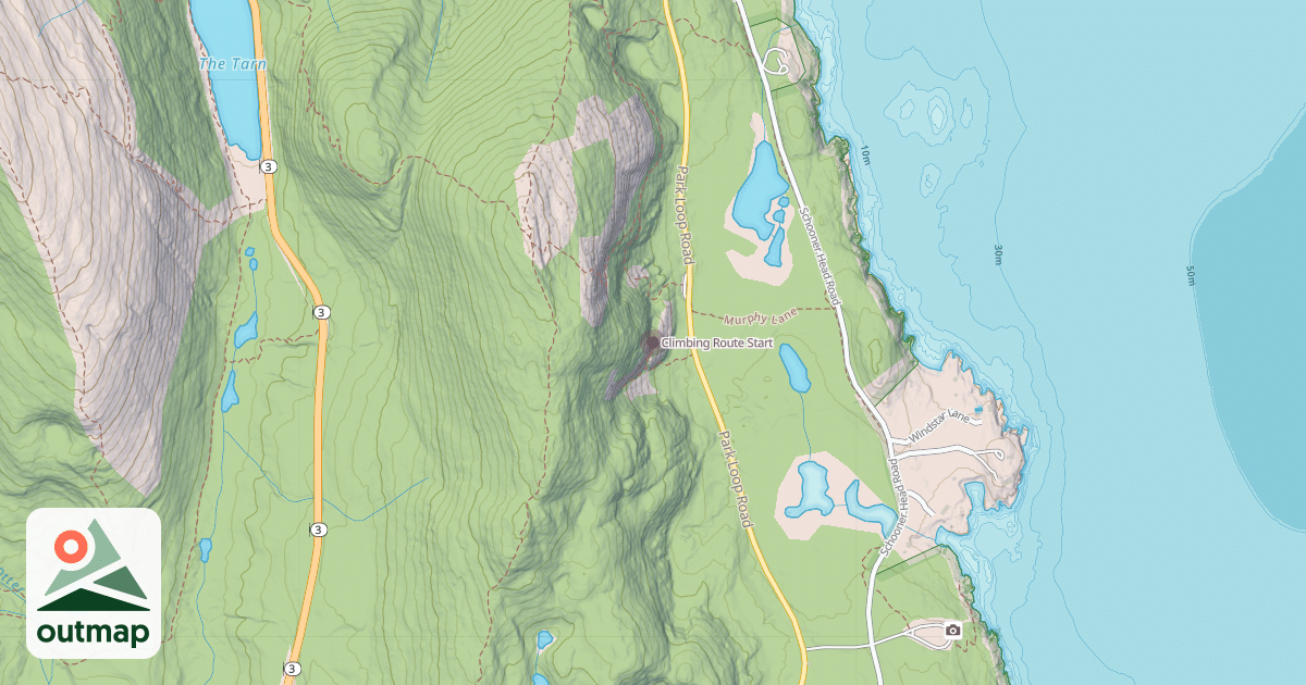 Map of Climbing Route Start