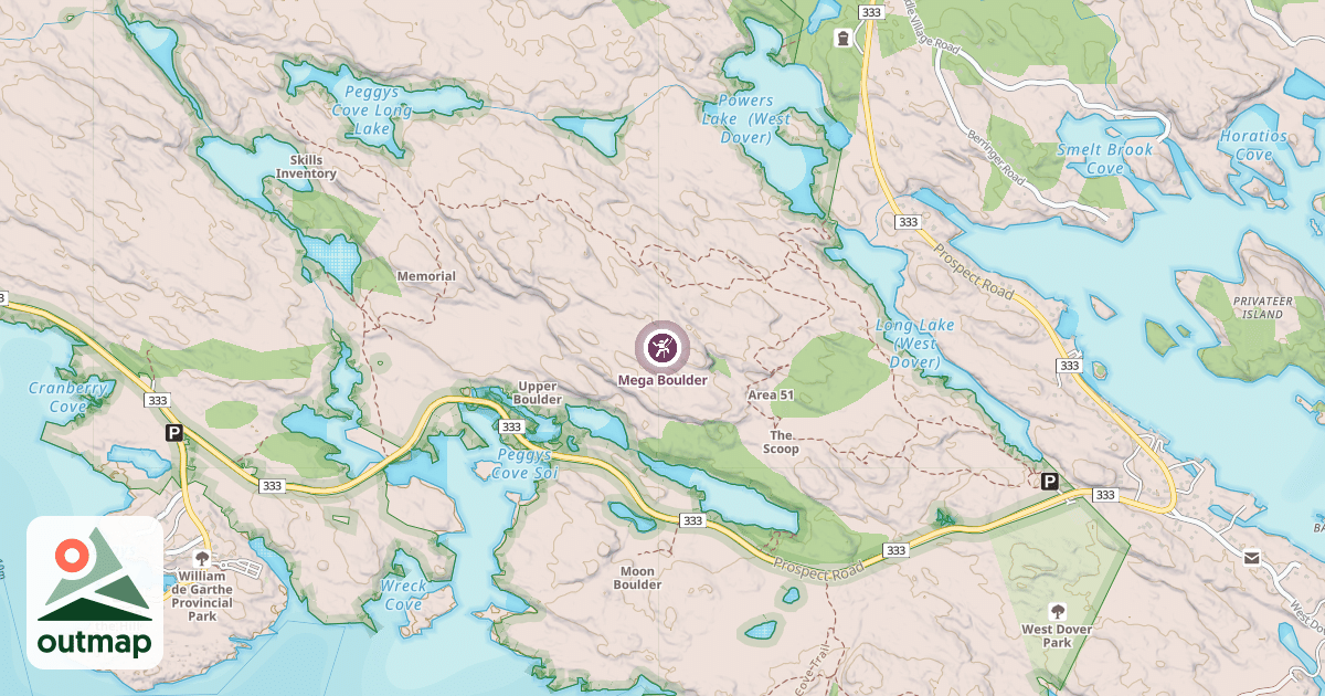 Map of Mega Boulder