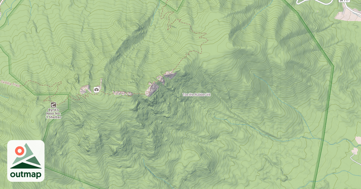 Map of Toe the Rubber