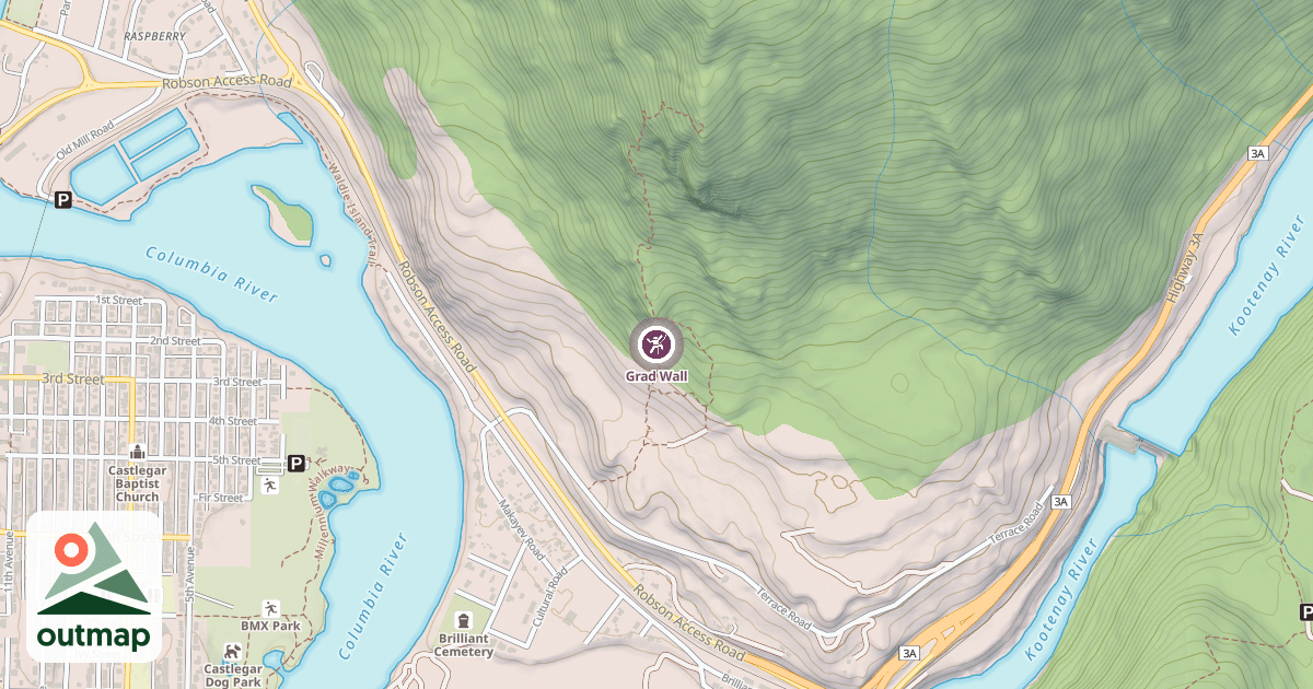 Map of Grad Wall