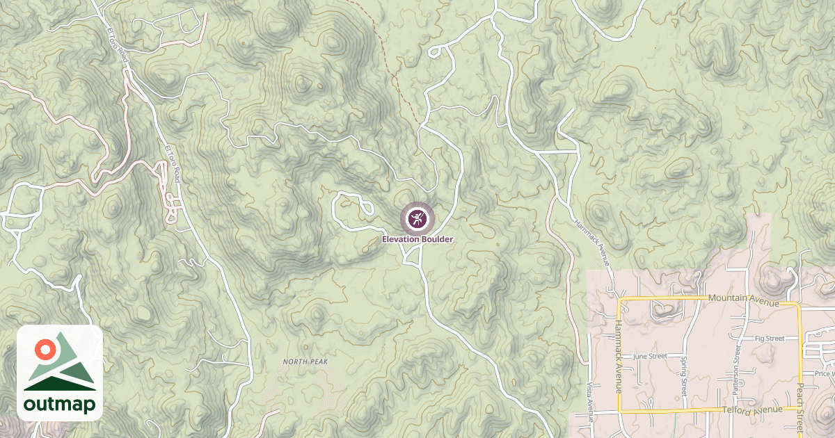 Map of Elevation Boulder