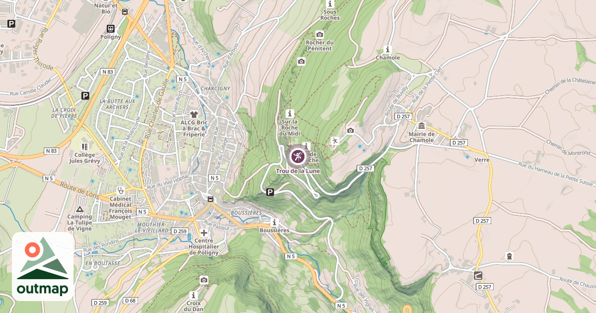Map of Trou de la Lune