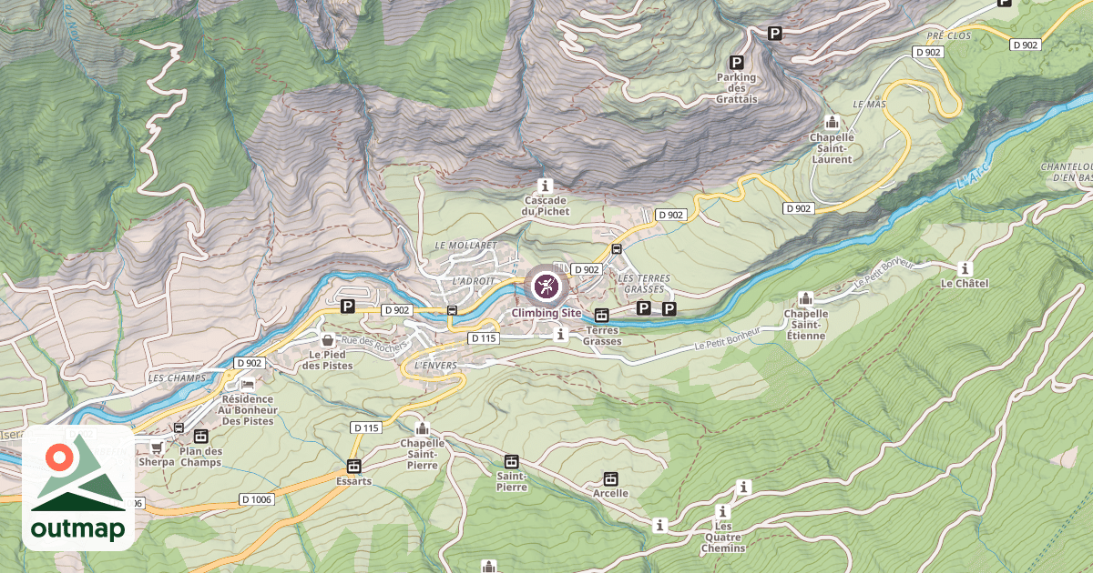 Map of Climbing Site