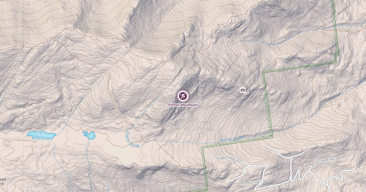Map preview of Porter Mountain