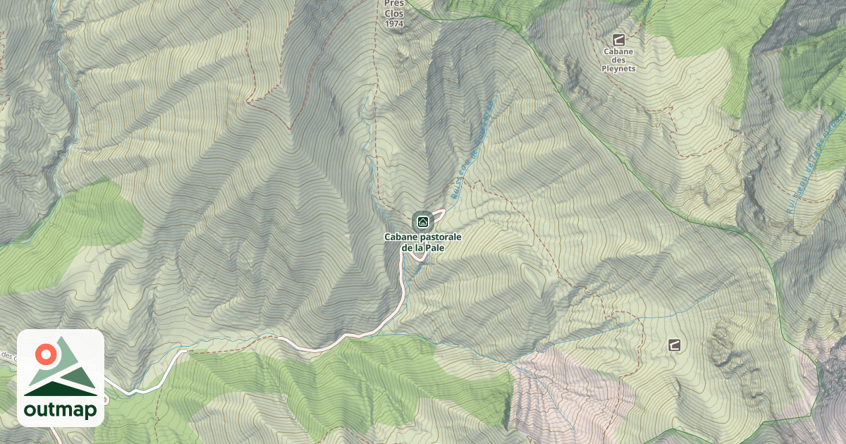 Map of Cabane pastorale de la Pale