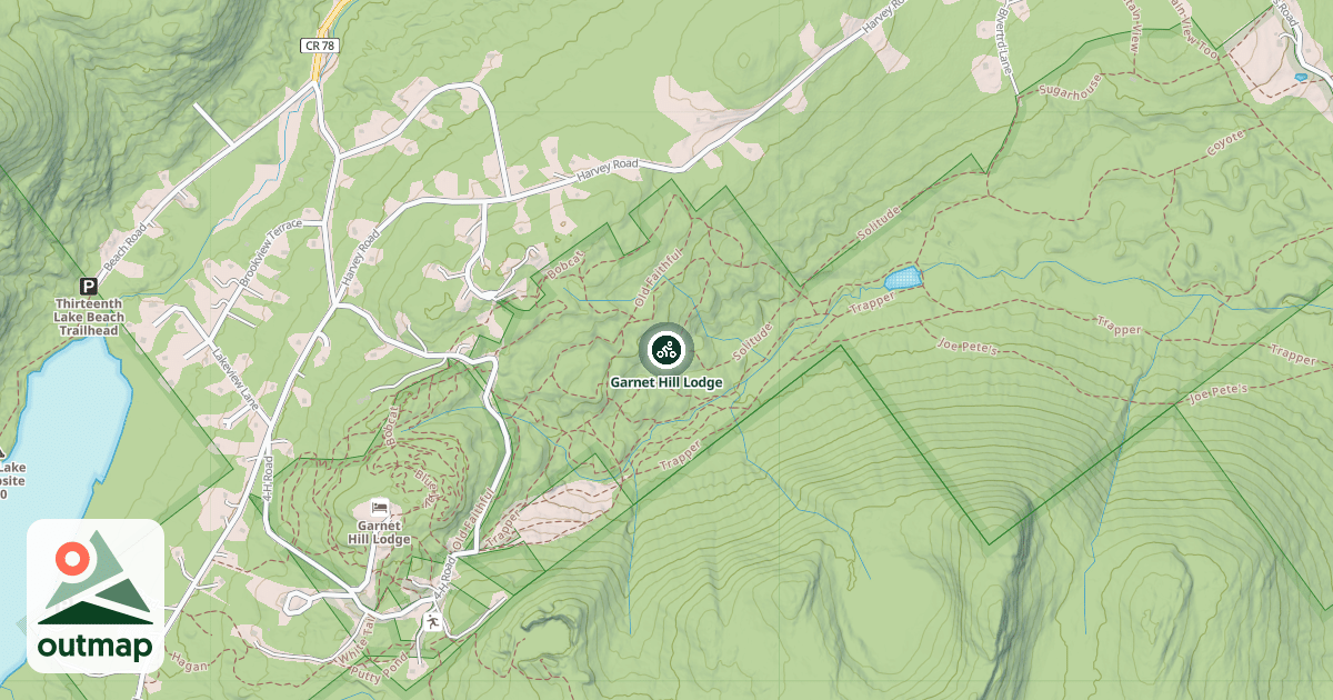 Map of Garnet Hill Lodge