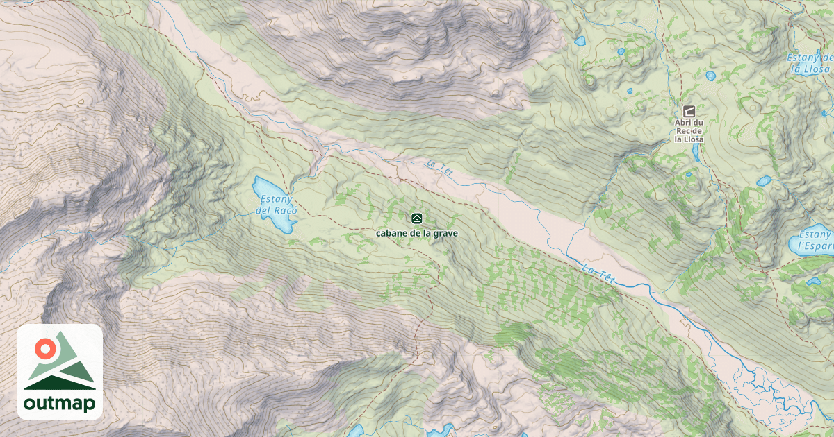 Map of cabane de la grave