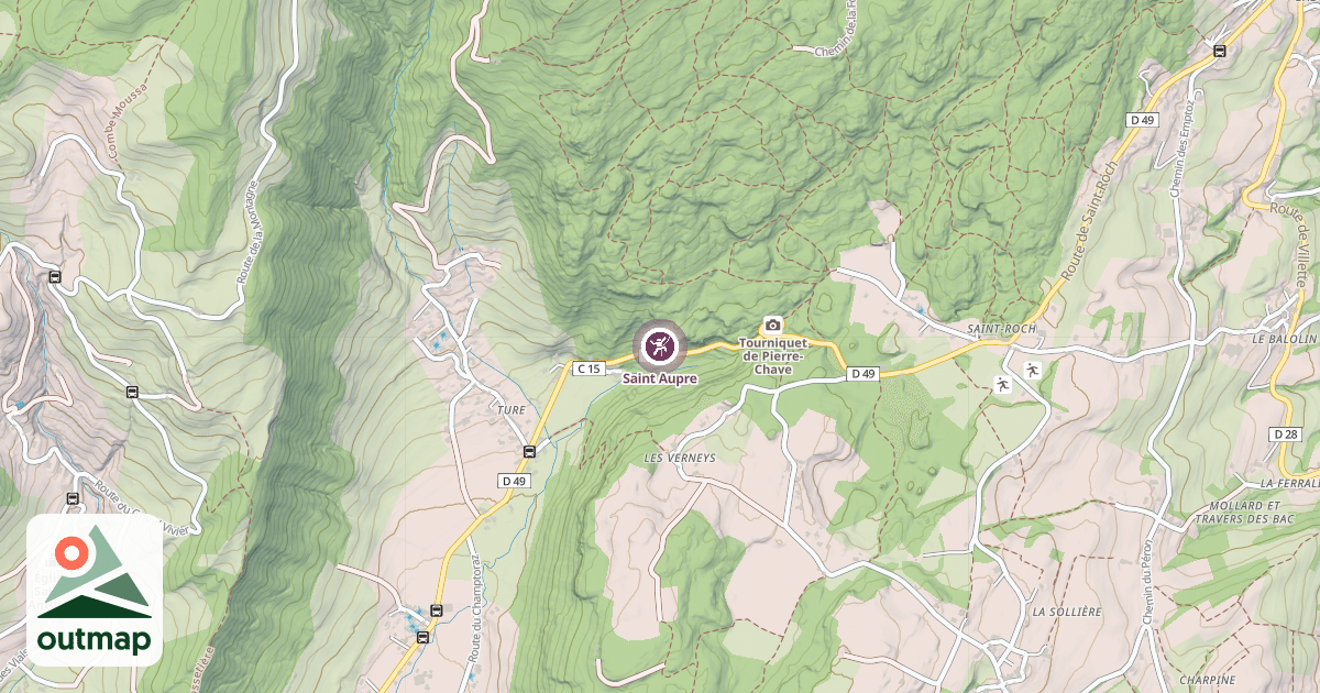 Map of Saint Aupre