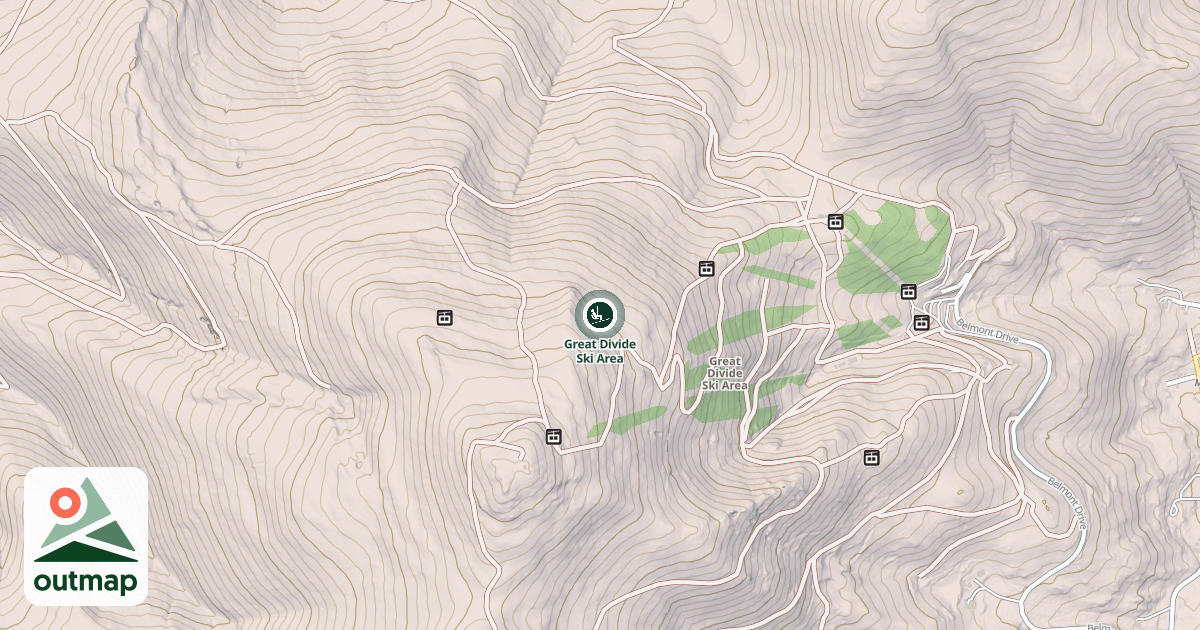 Map of Great Divide Ski Area