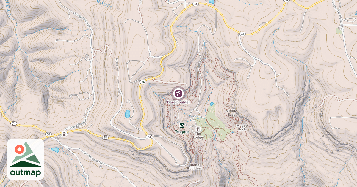 Map of Daze Boulder
