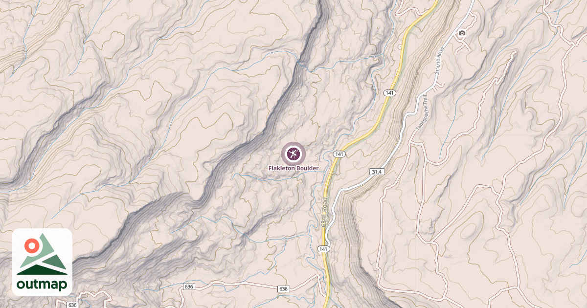 Map of Flakleton Boulder
