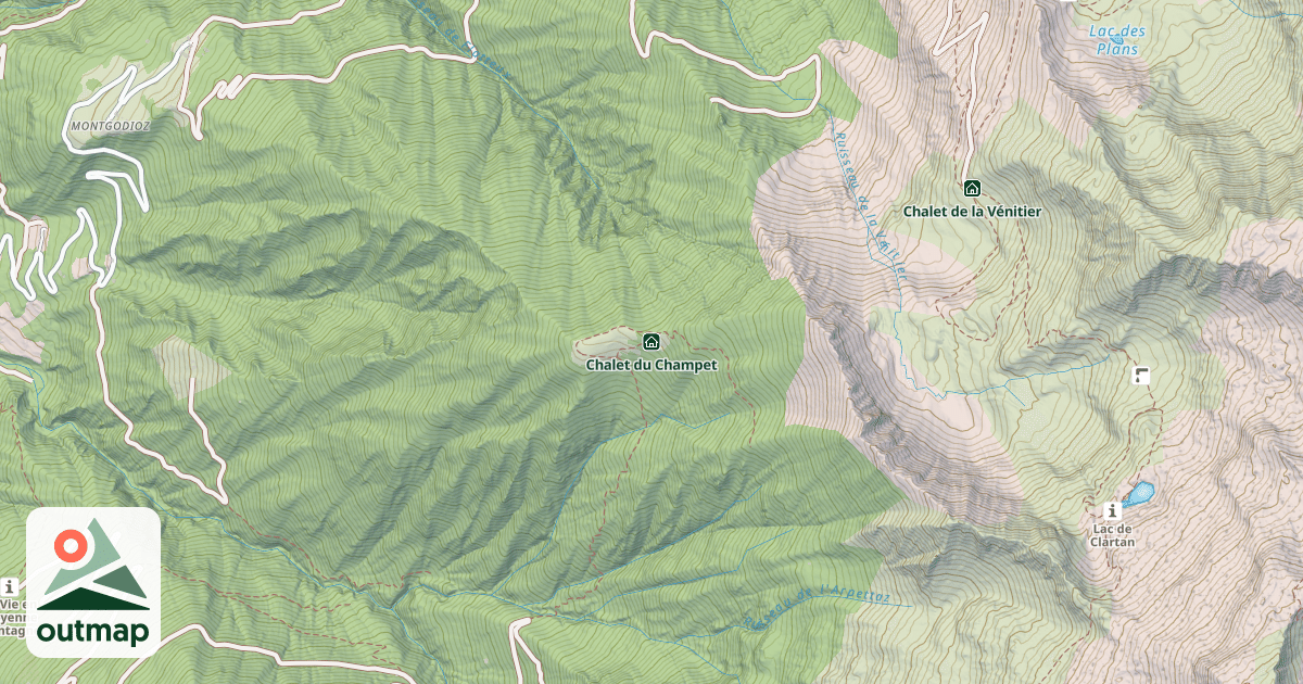 Map of Chalet du Champet