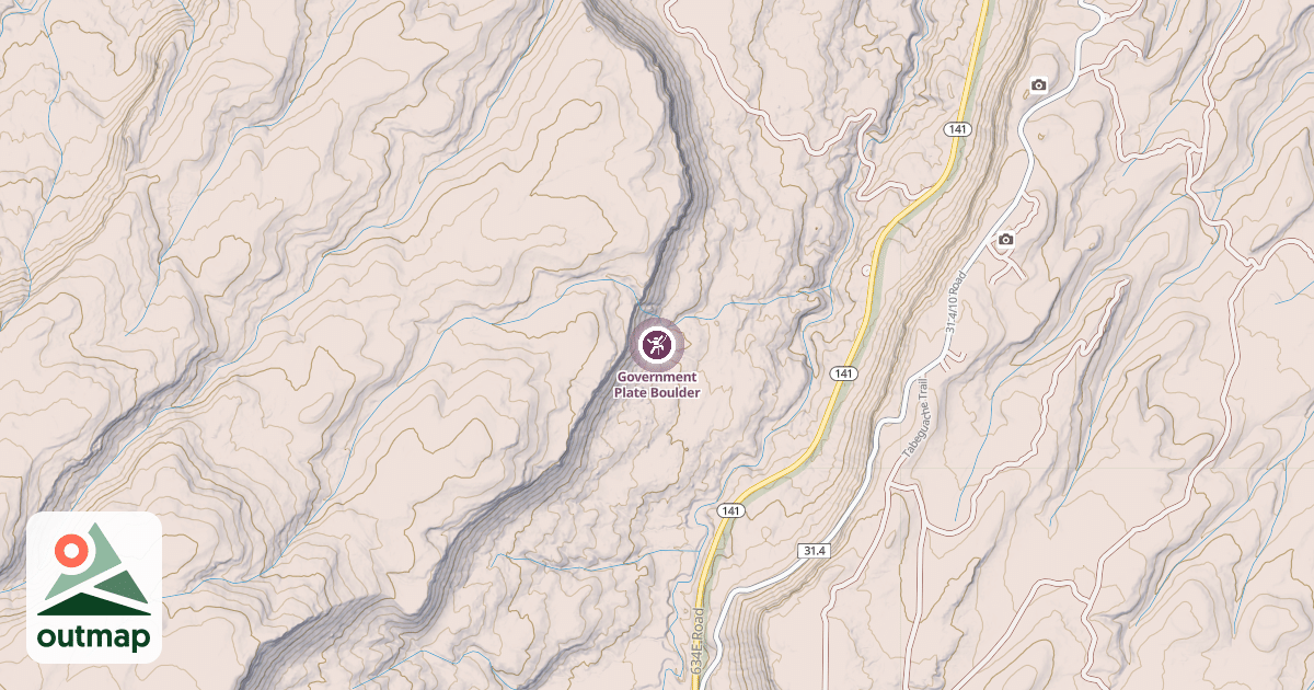 Map of Government Plate Boulder