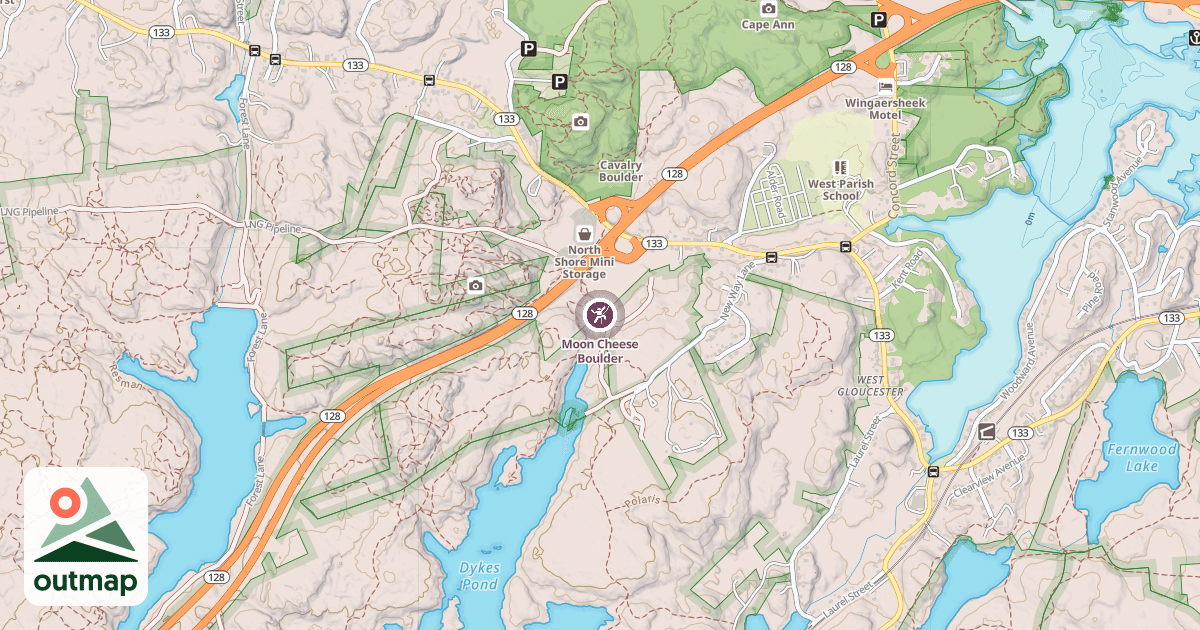 Map of Moon Cheese Boulder