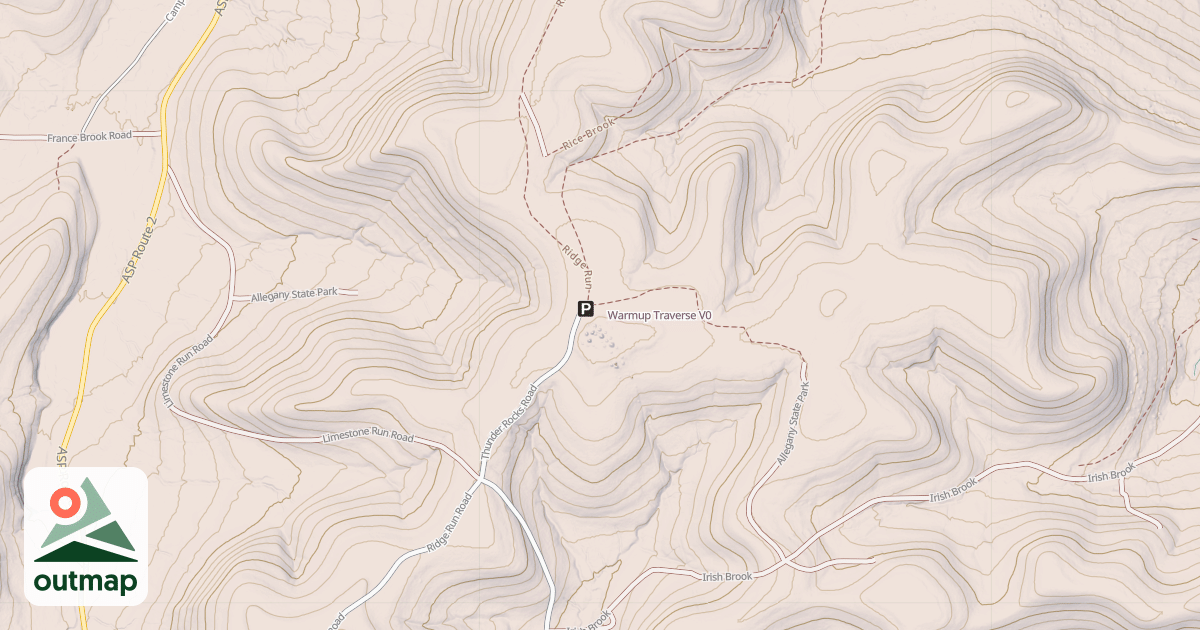 Map of Warmup Traverse
