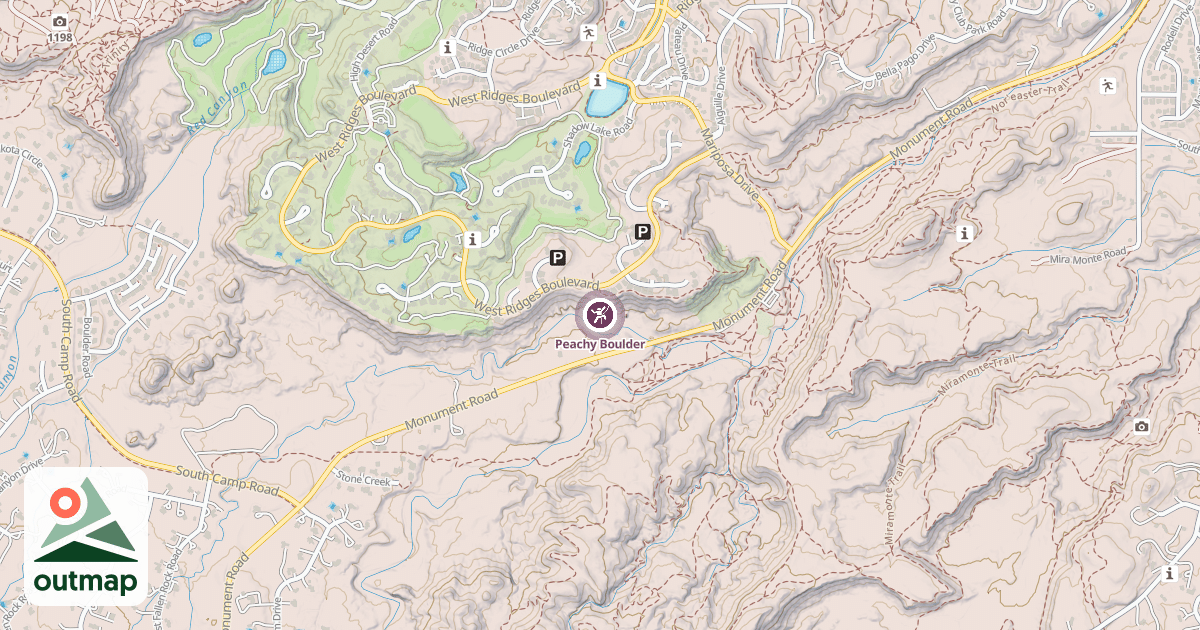 Map of Peachy Boulder