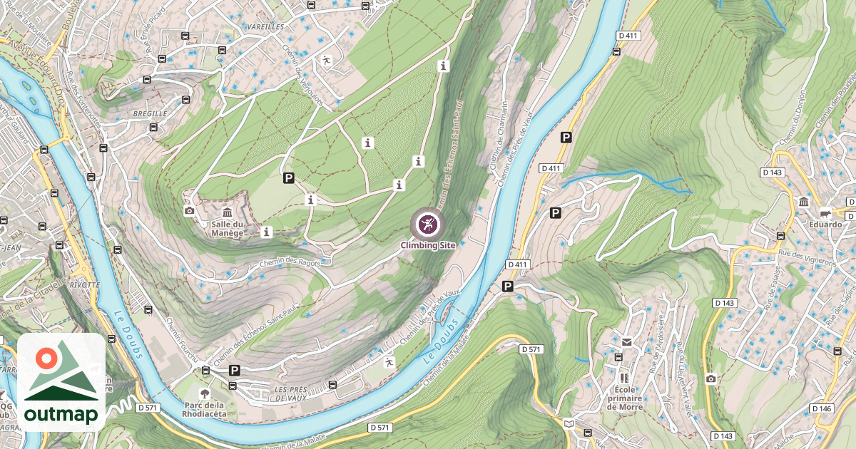Map of Climbing Site