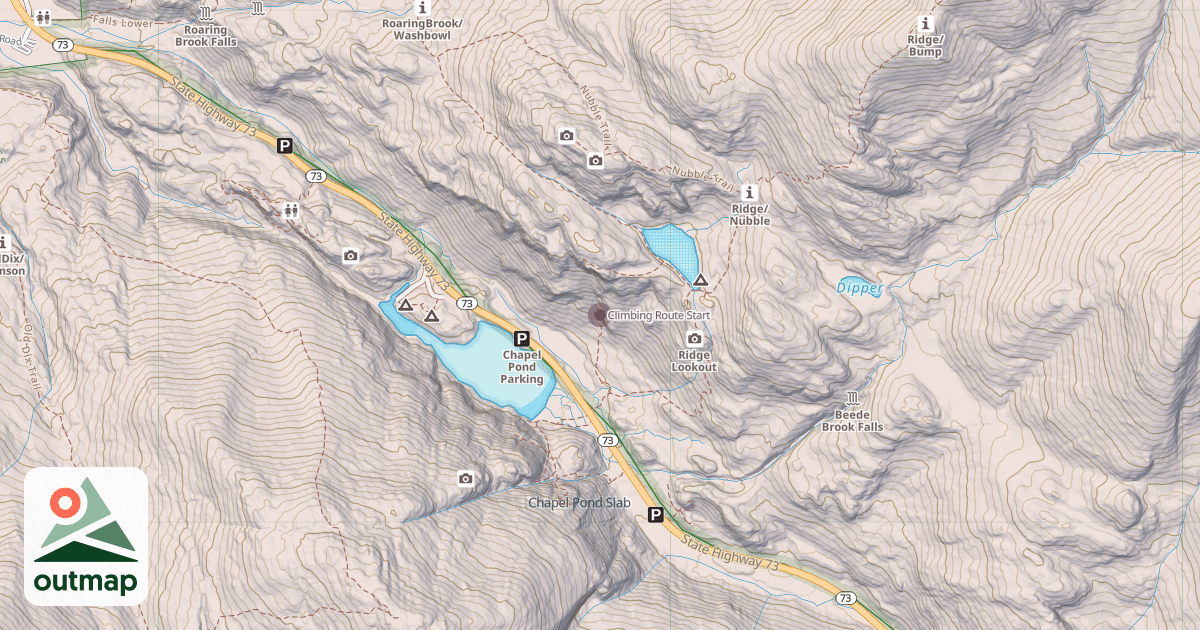 Map of Climbing Route Start