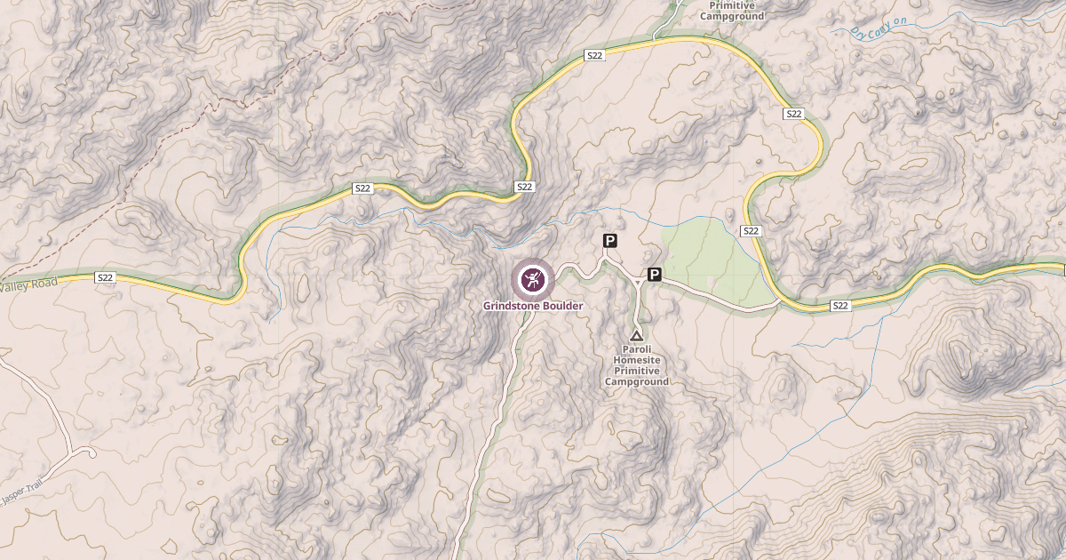 Map preview of Grindstone Boulder