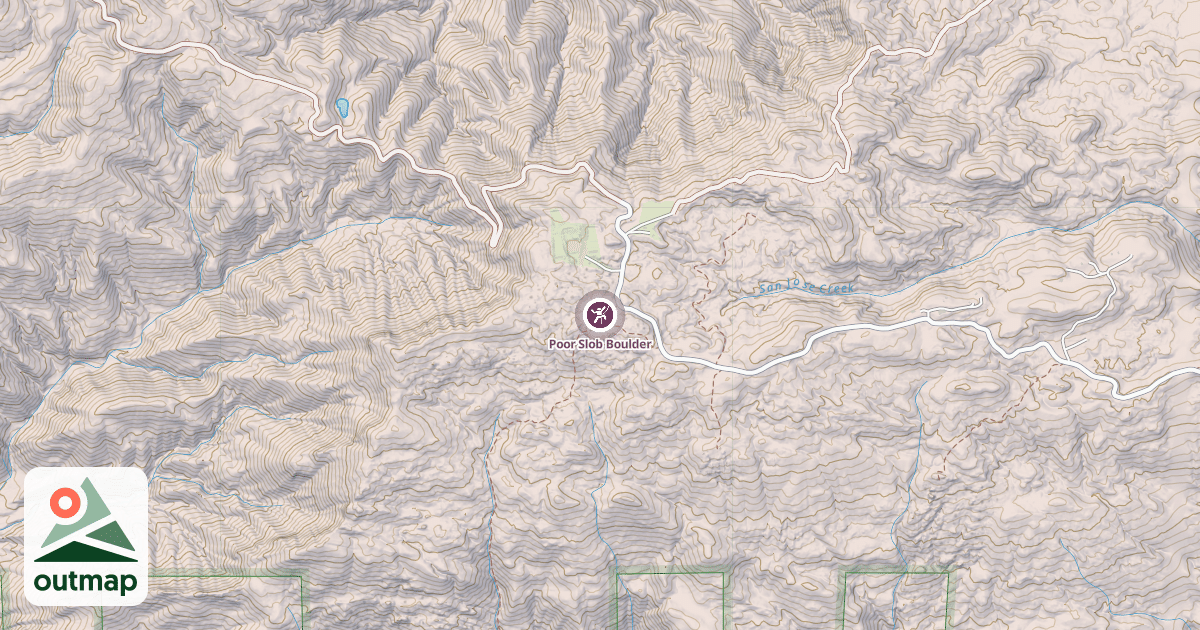Map of Poor Slob Boulder