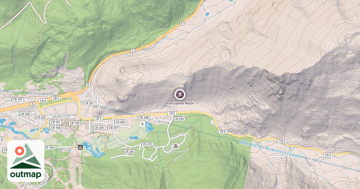 Map of Porcupine Rock