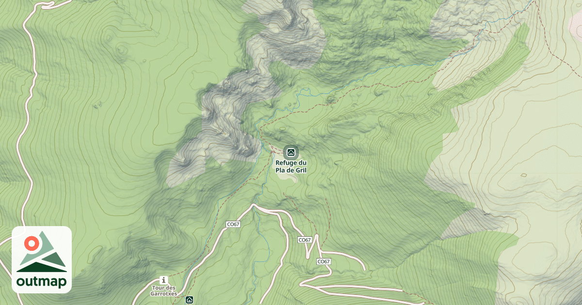 Map of Refuge du Pla de Gril
