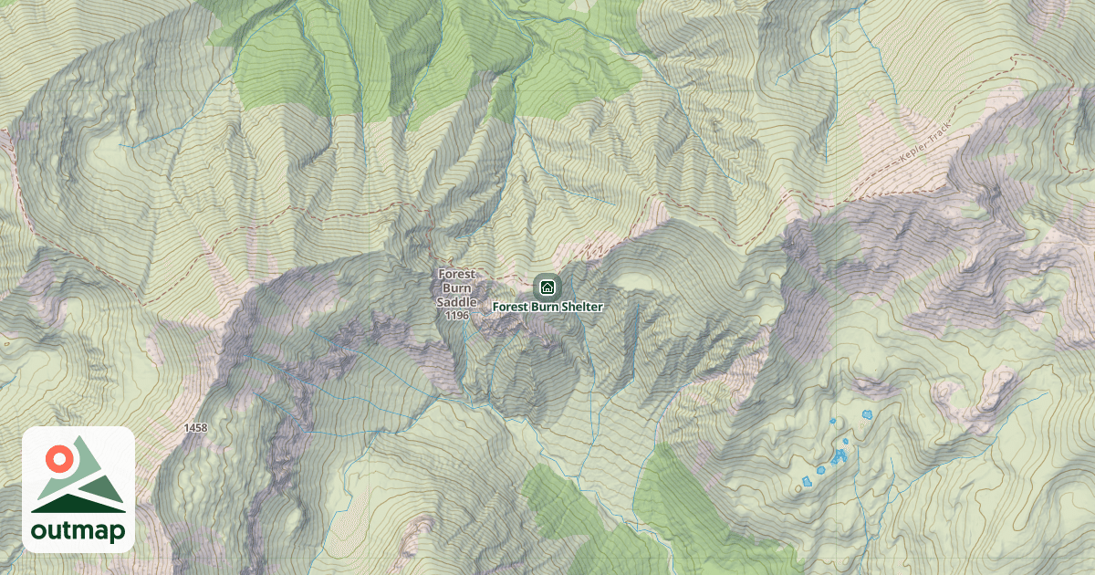 Map of Forest Burn Shelter