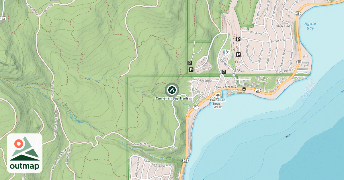 Map of Carnelian Bay Trails