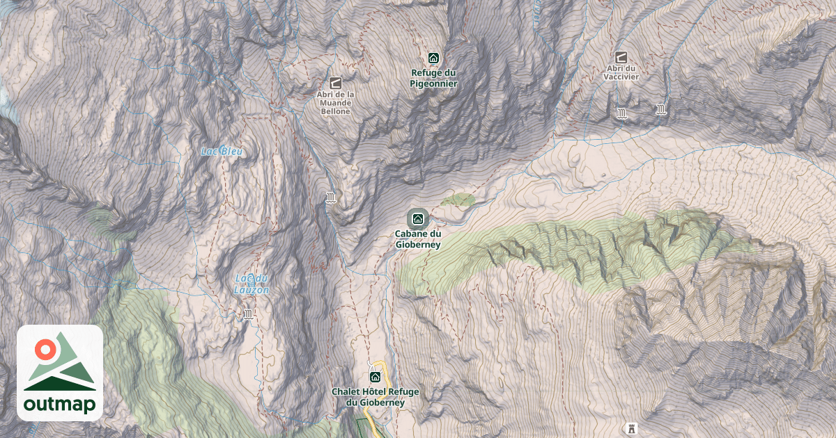 Map of Cabane du Gioberney