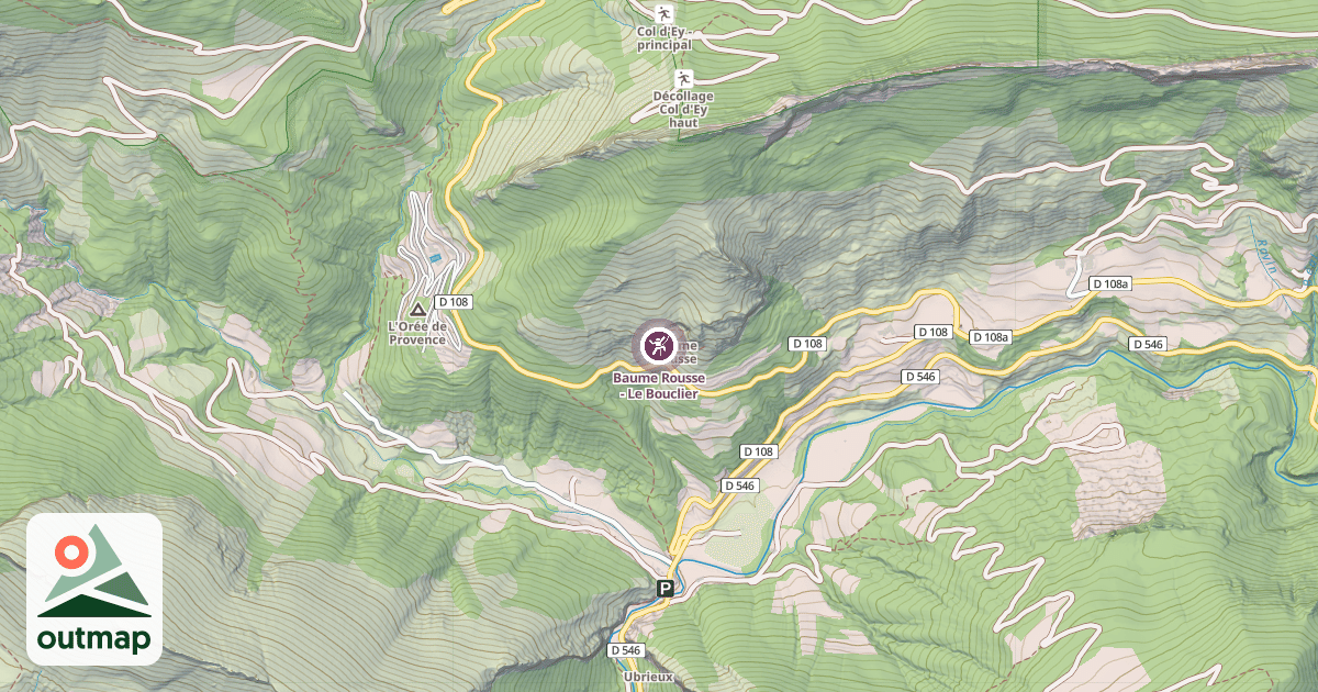 Map of Baume Rousse - Le Bouclier