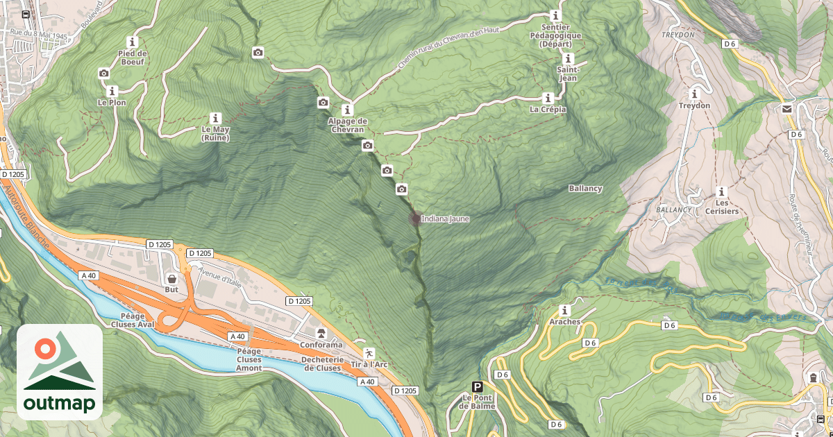 Map of Indiana Jaune