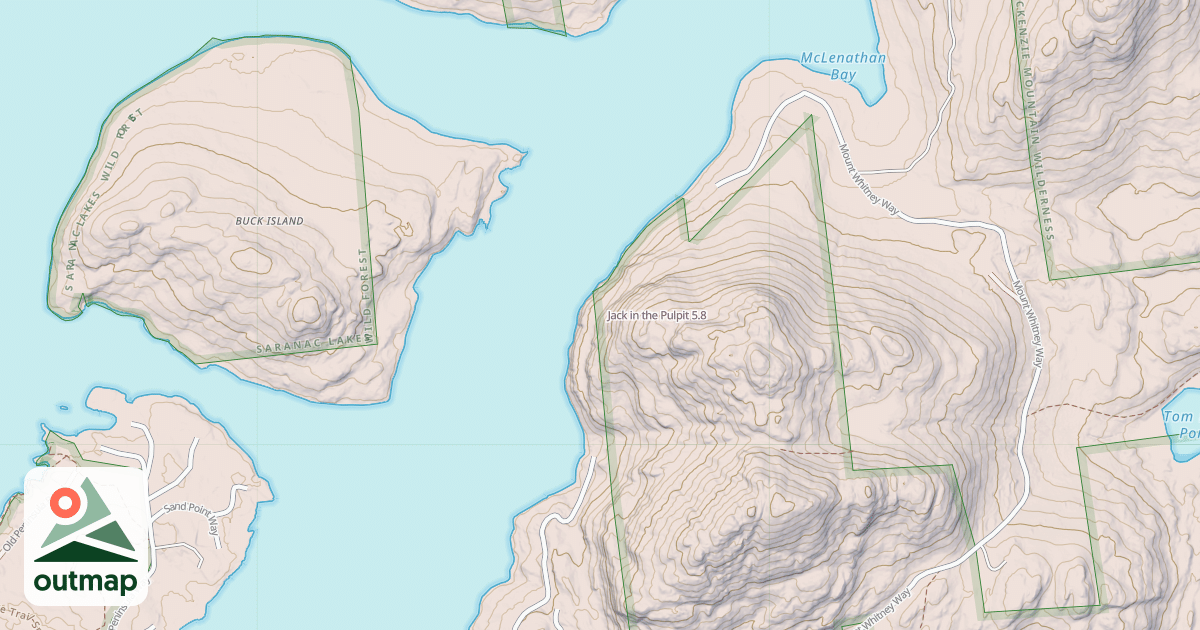 Map of Jack in the Pulpit
