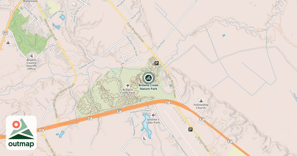 Map of Browns Creek Nature Park