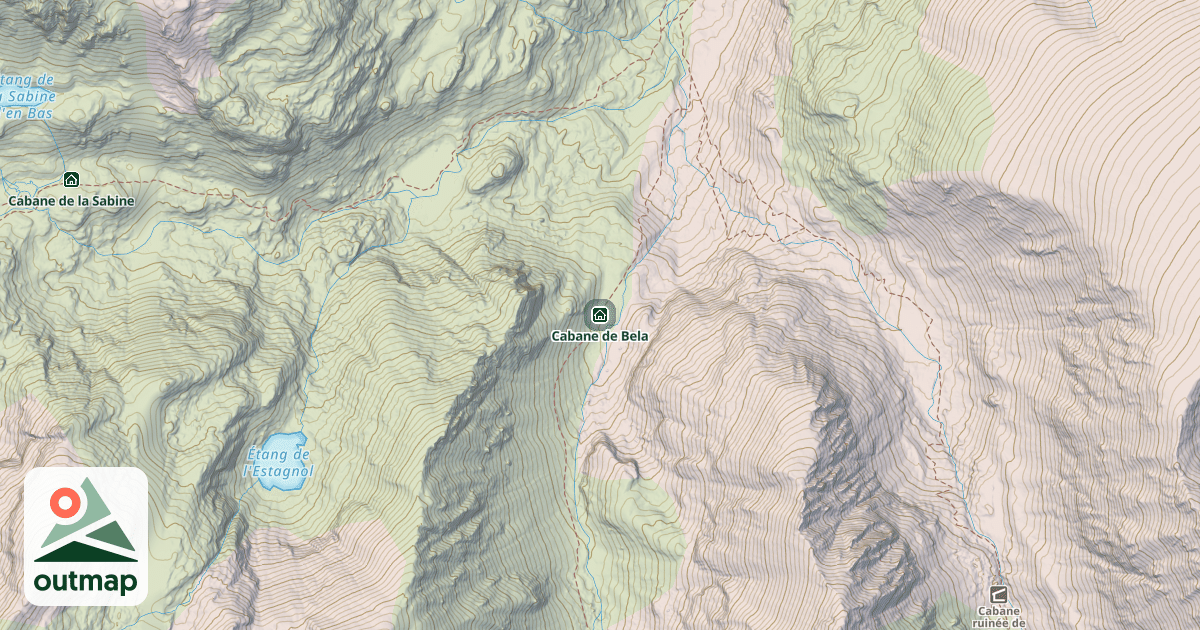Map of Cabane de Bela