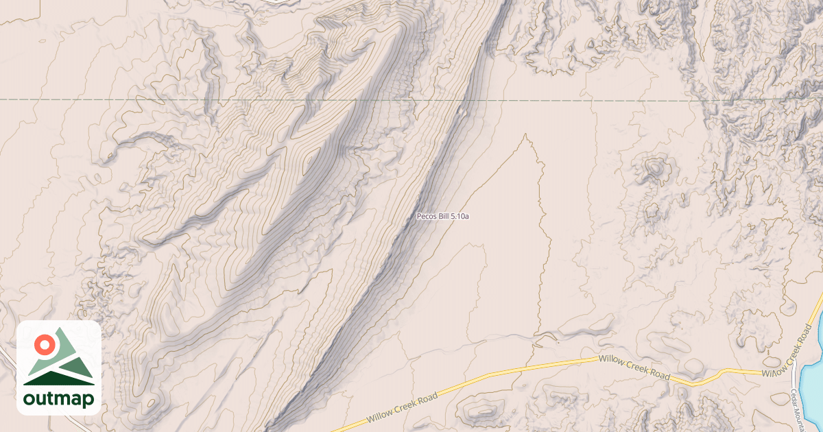 Map of Pecos Bill