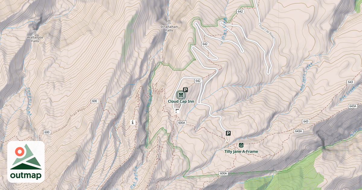 Map of Cloud Cap Inn