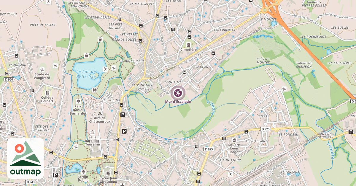 Map of Mur d'Escalade