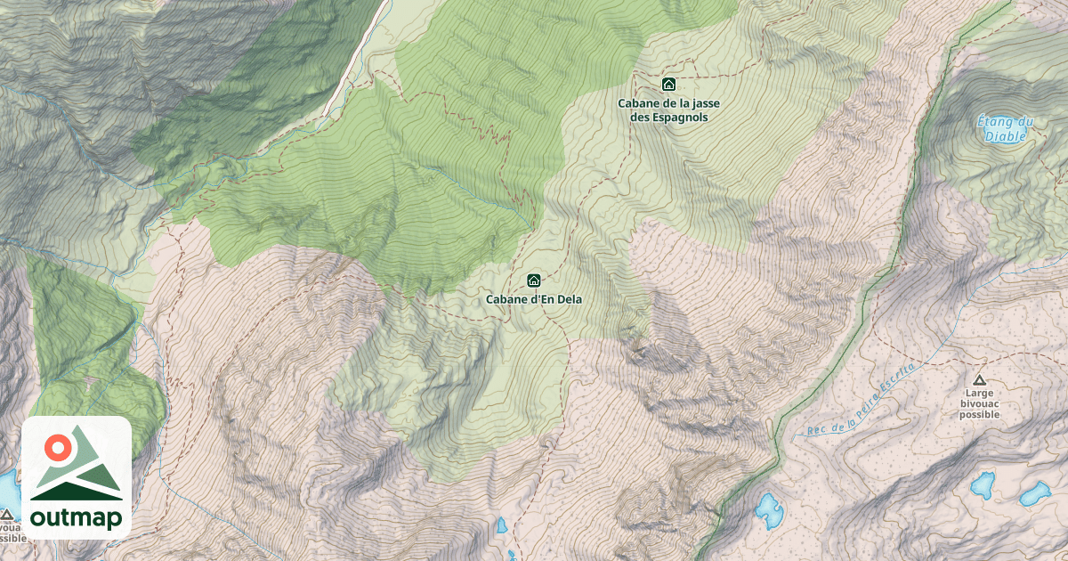 Map of Cabane d'En Dela