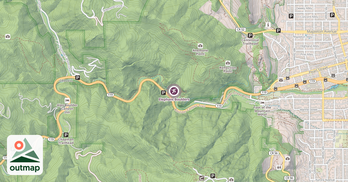 Map of Elephant Boulders