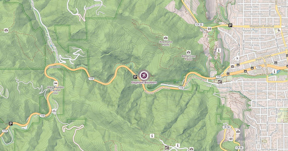 Map preview of Elephant Boulders
