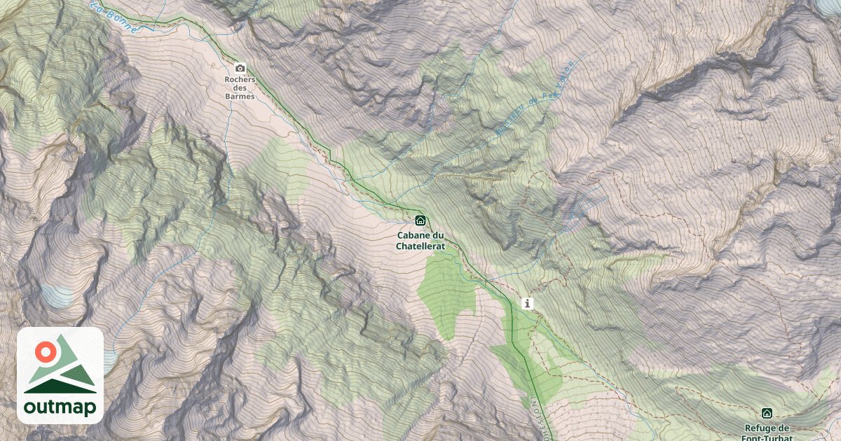 Map of Cabane du Chatellerat