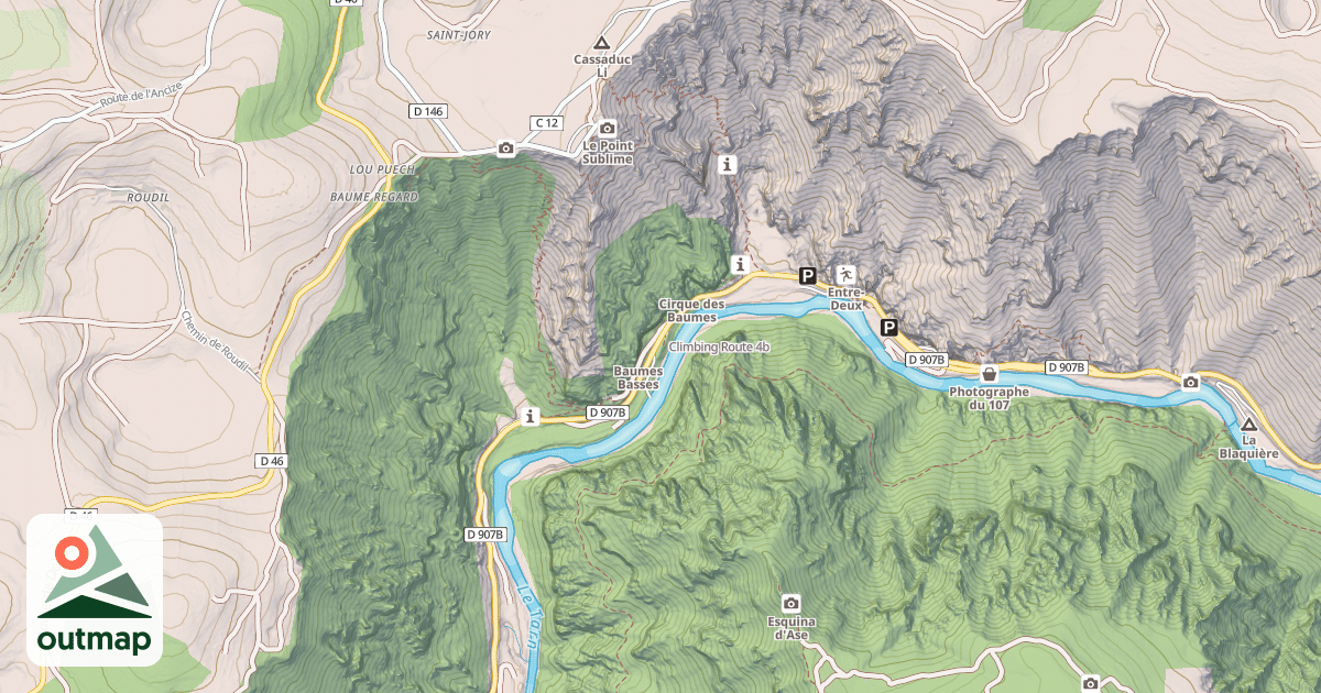 Map of Climbing Route