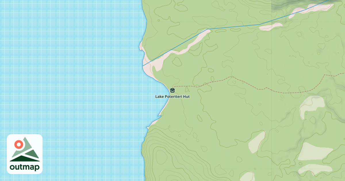 Map of Lake Poteriteri Hut