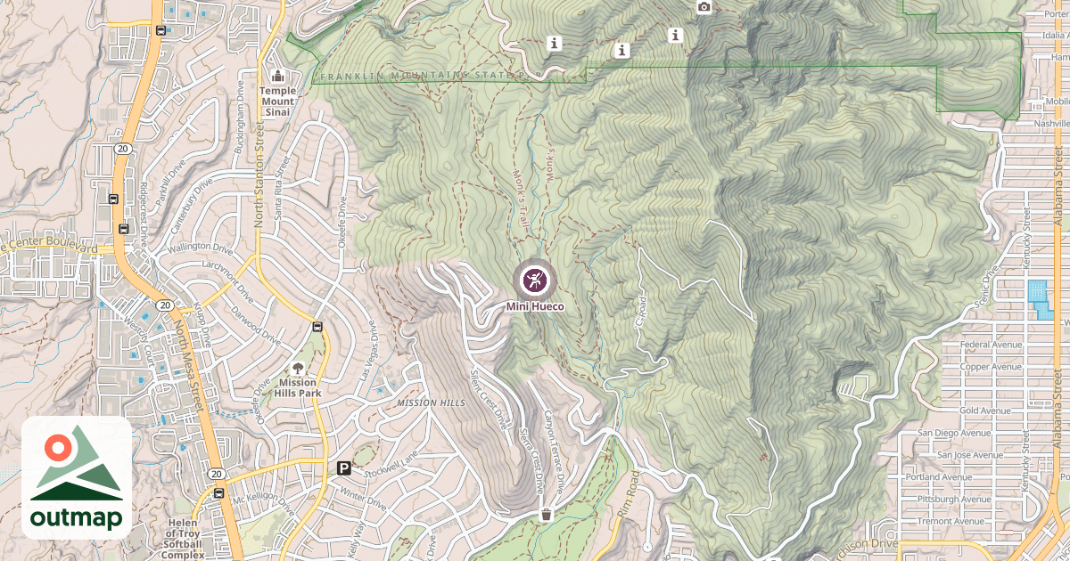 Map of Mini Hueco