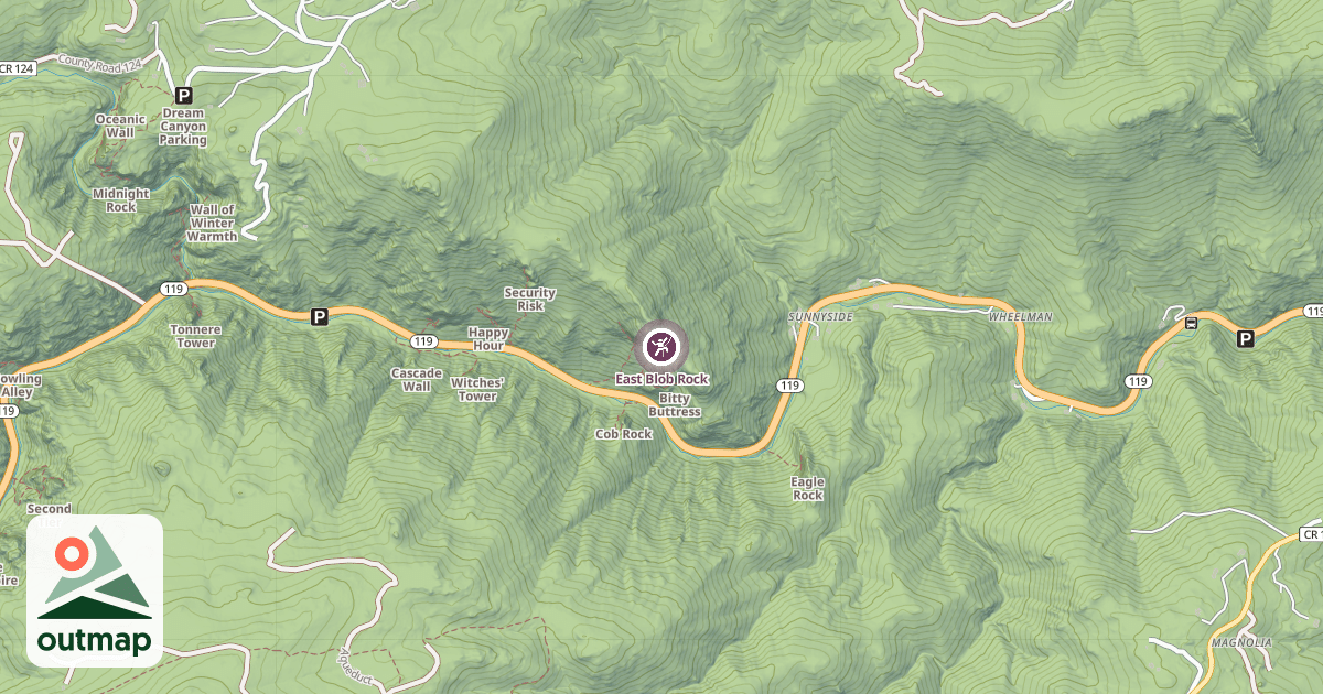 Map of East Blob Rock