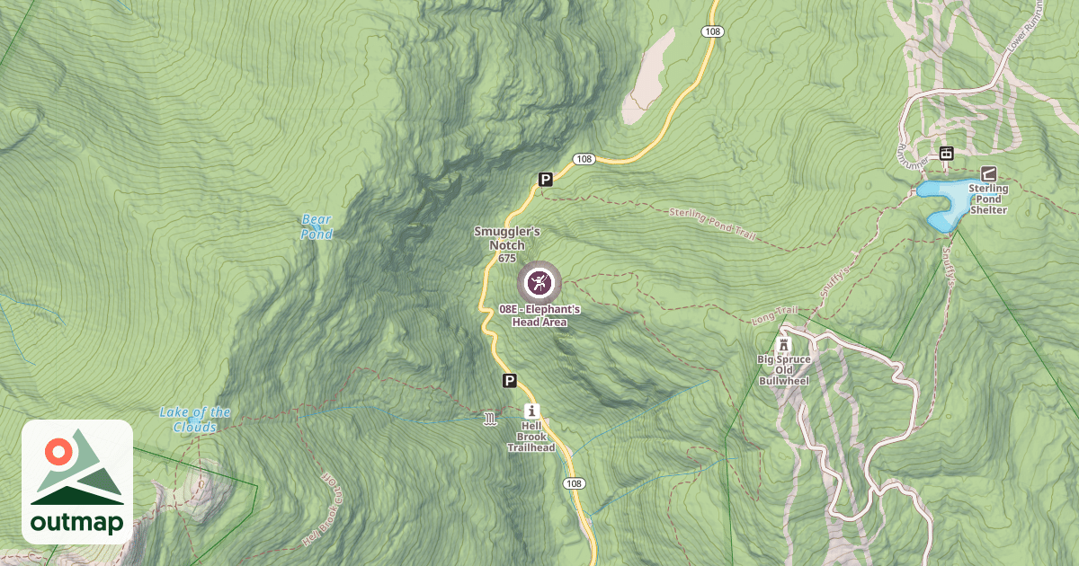 Map of 08E - Elephant's Head Area